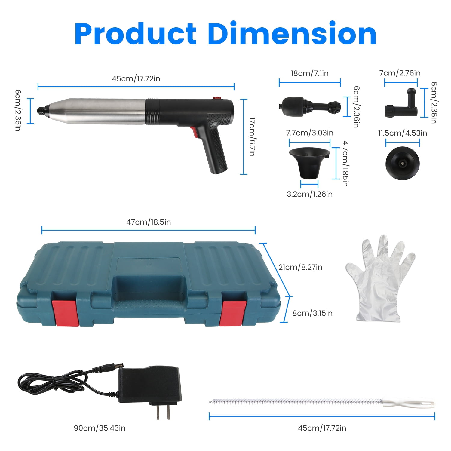 Electric Toilet Plunger, High Pressure Air Plunger Air Drain Blaster Drain Clog Remover with Real Time Pressure Display for Toilets Bathroom Floor Drain Kitchen Sinks Plumbing Clogs