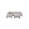 thumbnail image 2 of Hilo Light Gray Fabric Reversible Sectional Sofa with Cupholder Storage Ottoman, 2 of 2