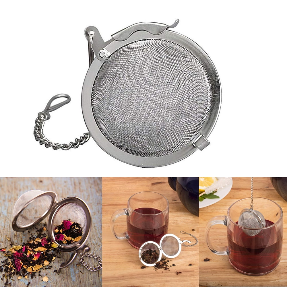Details about   Stainless Steel Tea Infuser Ball Mesh Loose Leaf Herb Strainer Secure Locking 