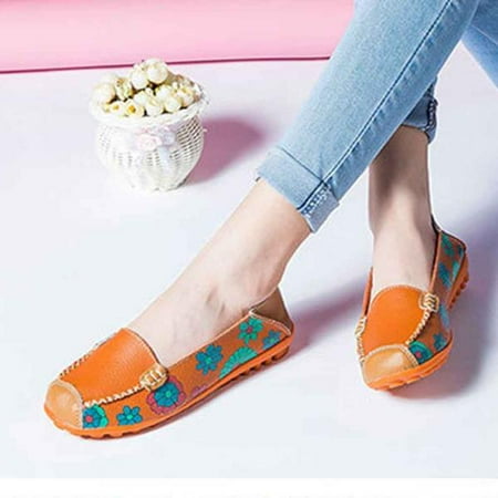 

Casual Shoes New Women Leather Shoes Loafers Soft Leisure Flats Female Casual Shoes