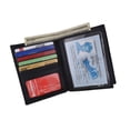 thumbnail image 3 of Men's Leather Bifold Credit ID Card Holder Wallet Clutch Billfold Purse Black, 3 of 9