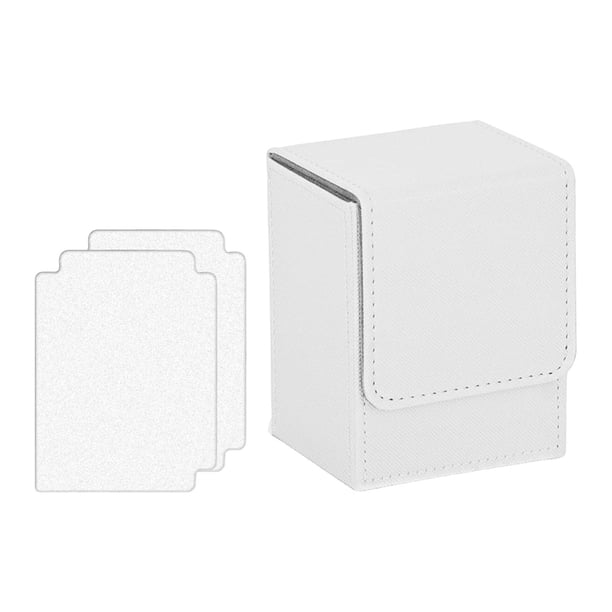 Caja para guardar barajas de cartas coleccionables, juego de cartas coleccionables, estuche para 100 álbumes Blanco
