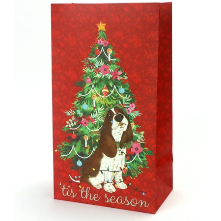 The Pioneer Woman Paper Party Treat Gift Bags, Red Charlie Hound, 6 Count
