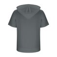 thumbnail image 4 of Pantalones para Hombres Cortos Casual Sólido Manga Corta Blusa con Capucha, Top de Bolsillo con Ajuste Suelto para Uso Al Aire Libre Y Diario, Tela de Poliéster, 4 of 9