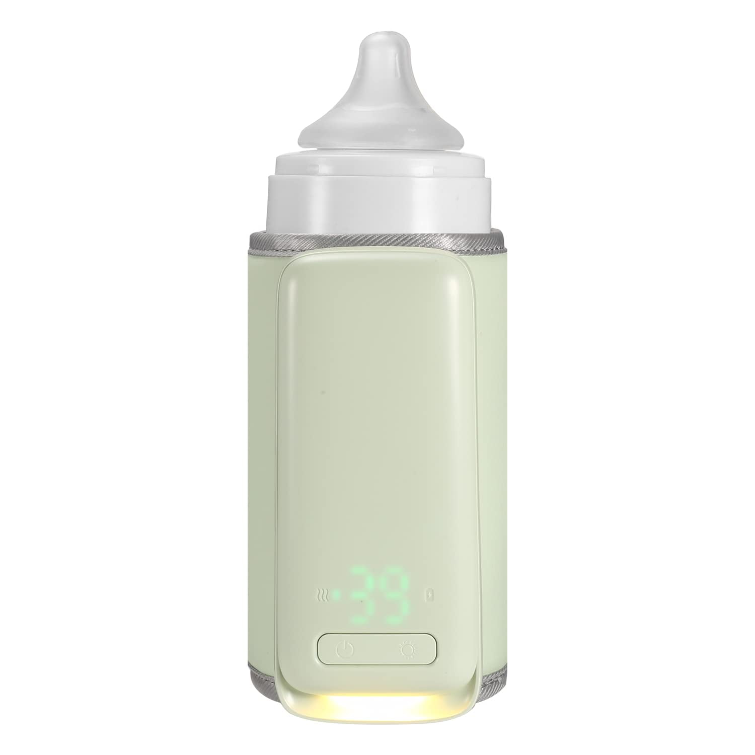 Wiher Wireless Baby Bottle Warmer for Travel, Portable Baby Milk Warmer with Light On The Go Constant Temperature Rechargeable USB Battery-Powered Baby Milk Heating Bag in Car Heaters Thermostat Bag