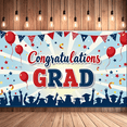 thumbnail image 5 of Congrats Grad Themed Banner with Stars Balloons and Grad Silhouettes Backdrop Party Decorations for Graduation Ceremony Celebration Photography Props Graduation Party Decor Background, 5 of 8