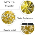 thumbnail image 4 of Golden Snowflake Shower Curtain White Snow Merry Christmas Winter Holiday New Year Decorative Shower Curtains for Home Bathtubs Bath Polyester Waterproof with Hooks 72x84 Inches, 4 of 6