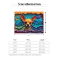 thumbnail image 5 of Uemuo Colorful Textured Chihuahua Printed Throw Blanket for Couch, Fluffy Fuzzy Blankets for Bed, Sofa, Cozy Flannel Faux Fur Blanket-40"x30", 5 of 6