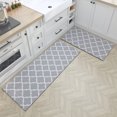 thumbnail image 5 of Famyfamy Kitchen Mat For Bedroom Living Room Doormats Waterproof Oilproof Non-Slip PVC Foam Beautiful Light Gray 1 Pc New Carpet, 5 of 16