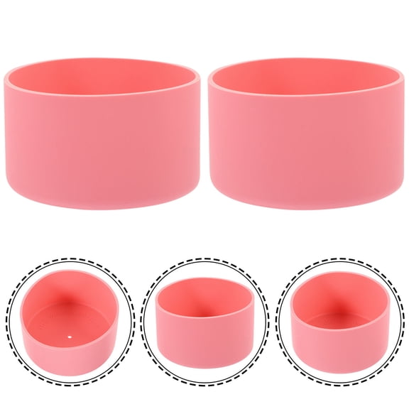 ETEREAUTY 2-Pack Elastic Silicone Bottle Sleeves Non- Protective Boot for Glass Cups with Heat Insulation