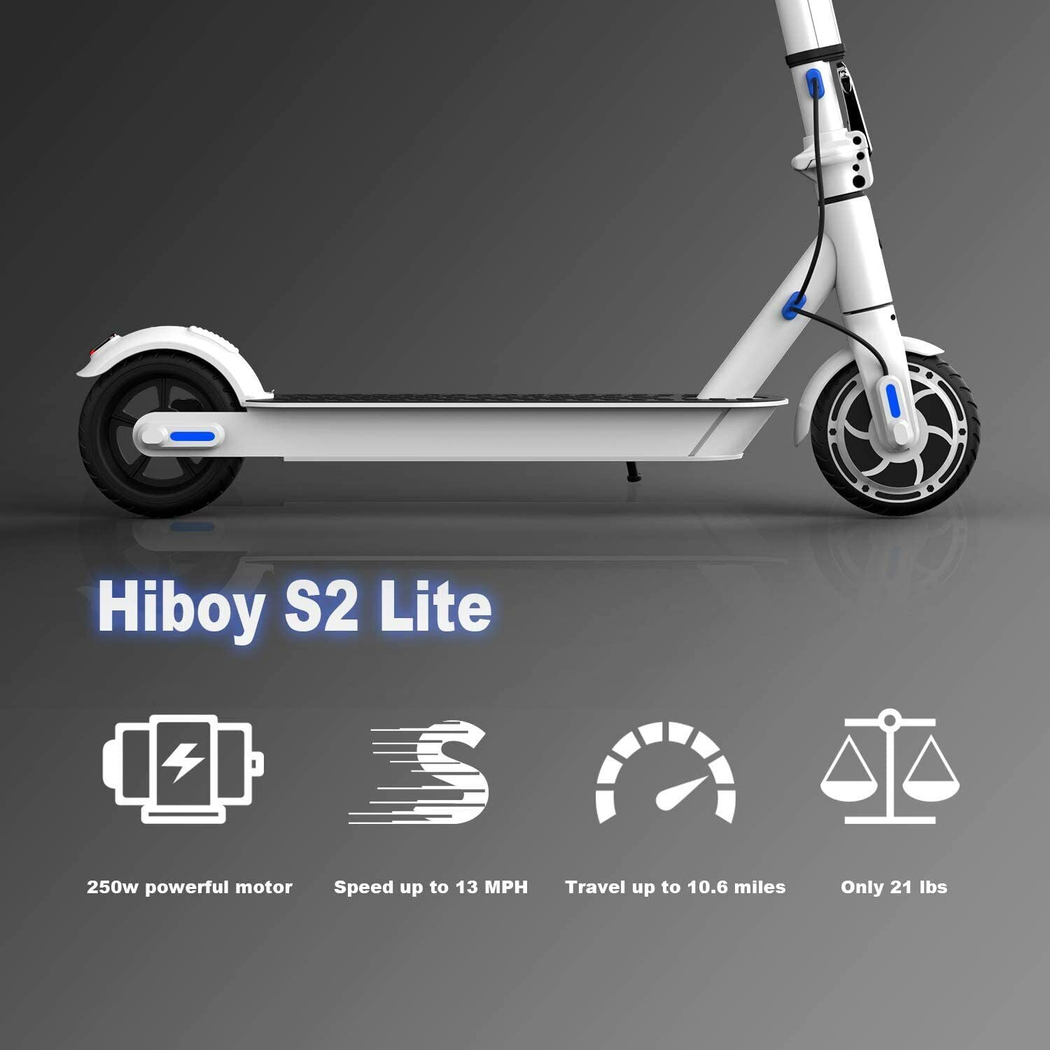 Hiboy S2 Lite Trottinette électrique – Pneus solides de 16,5 cm