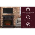 thumbnail image 2 of Cambridge Sienna 34'' Freestanding Electric Fireplace with Remote| Log Insert | Mahogany Mantel | For Rooms up to 210 Sq.Ft. | Storage Shelf | Adjustable Heat Settings |Timer, 2 of 12