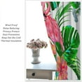 thumbnail image 5 of Tropical Green Plant Curtain Flower and Flamingo Blackout Print Rod Pocket Window Drapes for Bedroom Living Room 42x54in, 5 of 6