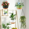thumbnail image 4 of Set of 2-8 Inch Hanging Planters for Indoor Plants with Self-Watering Includes Hanging Pots for Plants, Outdoor Hanging Plant Pot with Drainage, Hanging Baskets Hangers (White, 8inch), 4 of 8