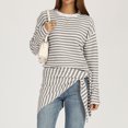 thumbnail image 2 of JUUNthy Womens Sweater with Matching Shawl, Soft Knitted Crewneck Long Sleeve Casual Pullover Sweater Tops Sky Blue S, 2 of 13