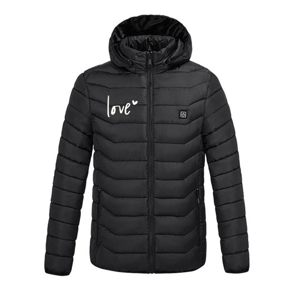 Unisex Heated Jacket Usb Smart Heating 9 Heat Zones Fast Warm Up One Control Puffer Jacket Long Sleeve Zip Up Lightweight Hooded Jacket Winter Outdoor Heating Clothing Thermal Womens Winter Jacket