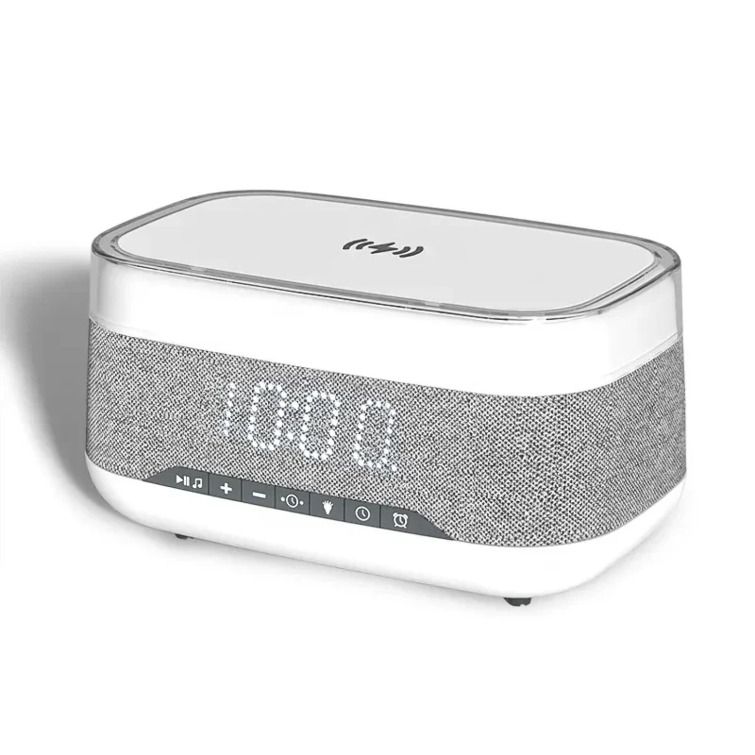 Intelligent Multifunctional Alarm Clock Bluetooth Speaker Wireless Charger Fast Charge Clock Atmosphere Night Light Home Decor
