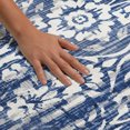 thumbnail image 3 of Addison Rugs Mayfield Premium Machine Washable Traditional Damask Navy Round Rug, 8' x 8', 3 of 8