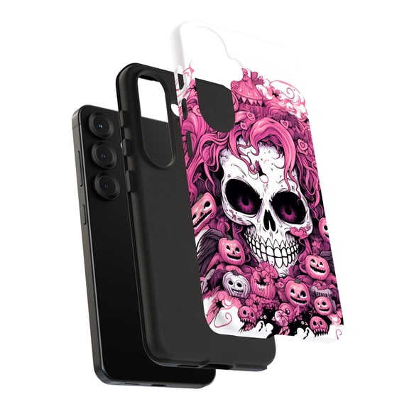For Samsung Galaxy S20 Plus, Dual-Layer, Halloween Skull Print, USA