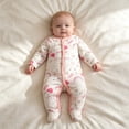 thumbnail image 5 of Xyant Unisex Baby Long Sleeve Cotton Romper Cartoon Print Pajamas Snap Soft Footed Jumpsuit for Infant Boys Girls 0-12 Months, 5 of 5