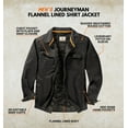 thumbnail image 2 of Legendary Whitetails Men's Journeyman Flannel Lined Shirt Jacket Water Resistant Waxed Cotton, 2 of 7