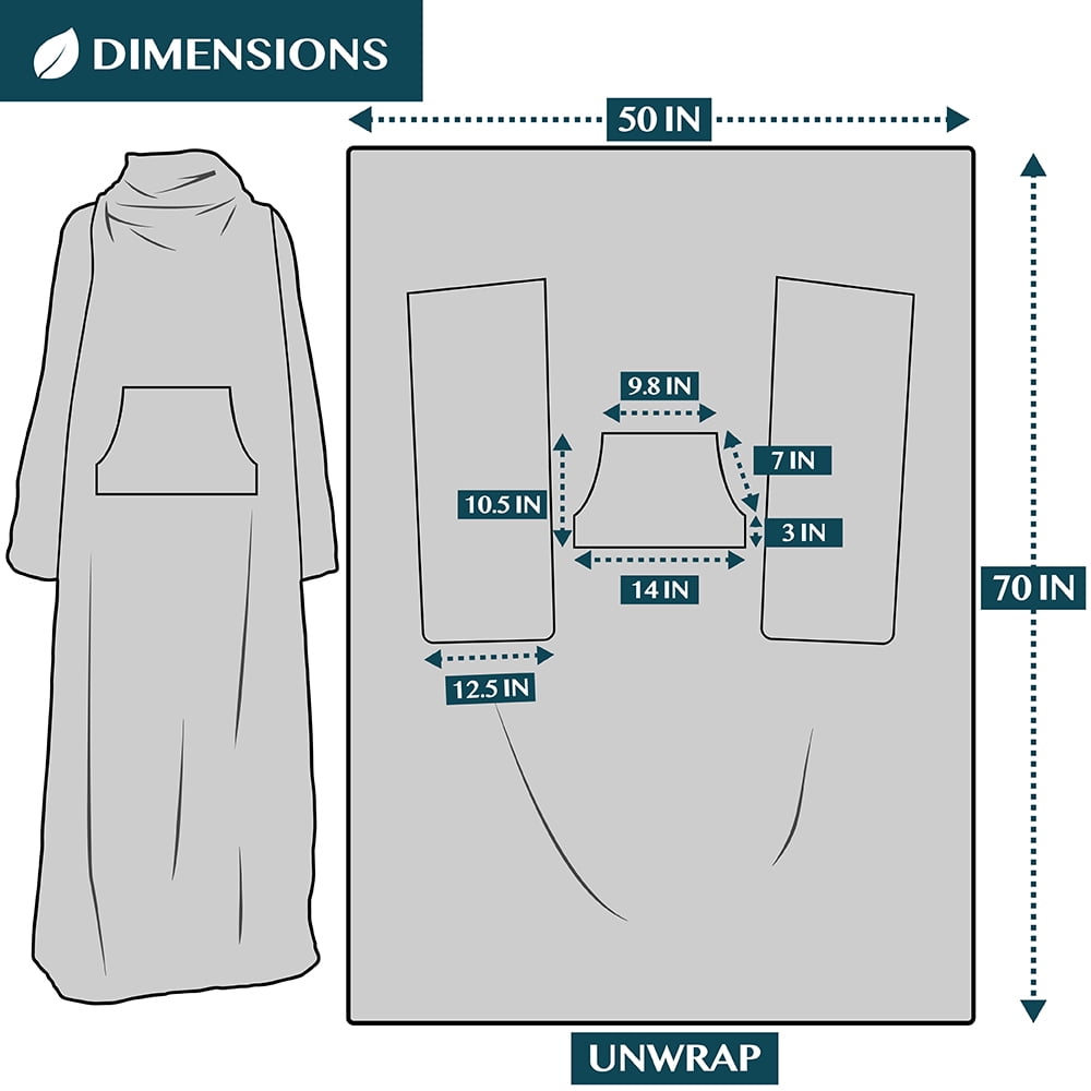 PAVILIA Navy Blue Fleece Wearable Blanket with Sleeves for Adults Women Men, Soft Warm Full Body Wrap Throw, Sweatshirt Pocket, Cozy Pullover Robe Blanket with Arm, Gifts for Christmas Mom Wife