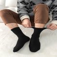 thumbnail image 4 of YITUMU 3 Pairs Men Wool Socks, Warm Wool Socks For Men, Men's Winter Thermal Socks, Mens Cozy Thick Socks, Christmas Gifts For Men Dad Husband Grandfather, Size 6-10, Black, 4 of 9