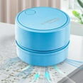 thumbnail image 6 of Mini Desktop Vacuum Cleaner | USB Rechargeable 360° Rotating Design - High Suction Power, Low Noise, Detachable Nozzle for Keyboard, Home, Office | Compact Plastic, White/Blue/Pink/Green | 1 Piece, 6 of 9