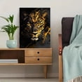 thumbnail image 5 of Golden Leopard Decorative Painting/Canvas Art， Perfect for Living Room， Bedroom， Office， Study， Dining Room， Bar， Hallway， Hotel， Restaurant， and Apartment Decor， Bold and Unique Wall Art， 179, 5 of 8