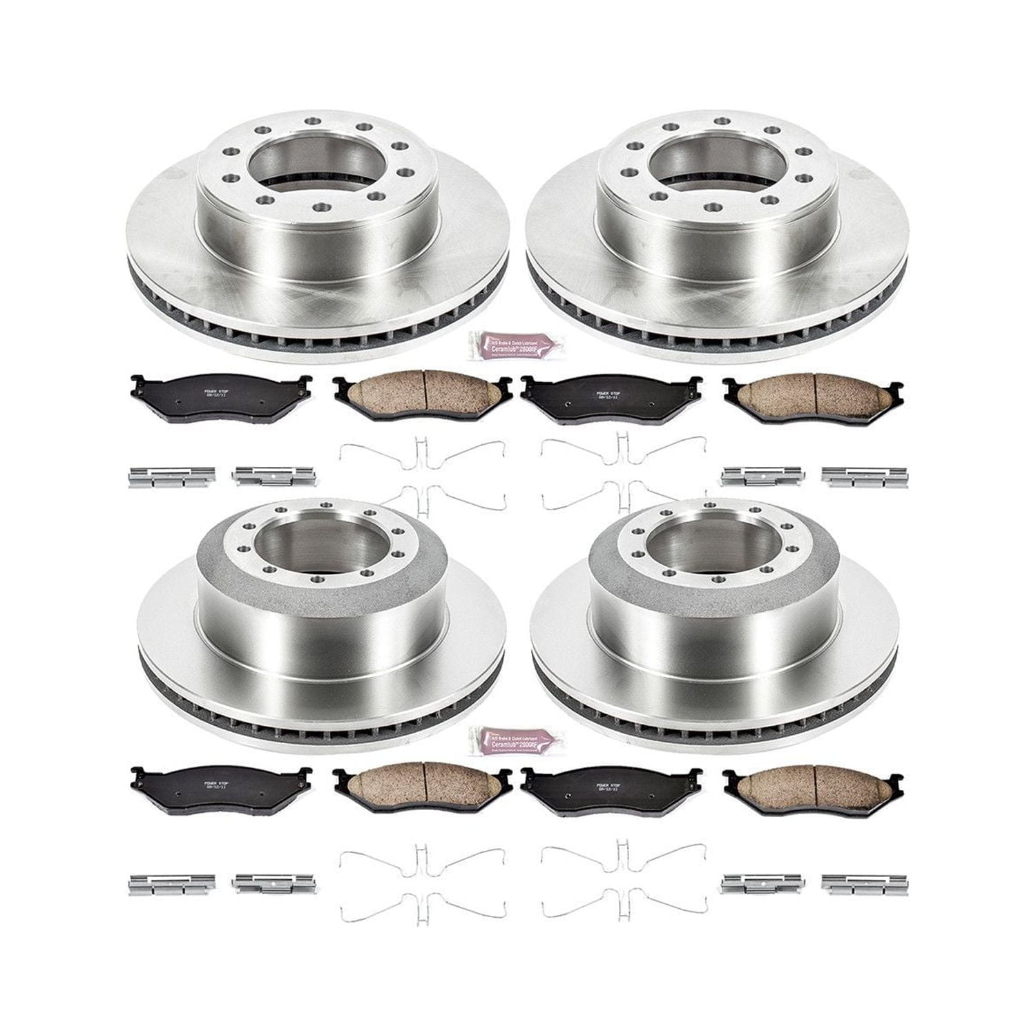 Power Stop Front and Rear Stock Replacement Brake Pad and Rotor Kit KOE5965