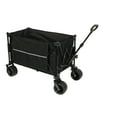 thumbnail image 5 of Collapsible Foldable Extended Wagon,480lbs Weight Capacity, Heavy Duty Folding Utility Garden Cart with Big All-Terrain Beach Wheels & Drink Holders,Side Pocket and Brakes, Black, 5 of 8