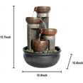 thumbnail image 7 of 15.7" H 4-Tier Indoor Tabletop Waterfall Fountain with LED Lights Desktop Fountains Calming Sound for Home Office Decor (15.7ihch), 7 of 7