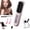 Purple, variant on Heated Brush for Short Hair, Short Hair Styling Tools, USB Rechargeable Mini Hot Comb with 3 Heat Settings and LED Screen