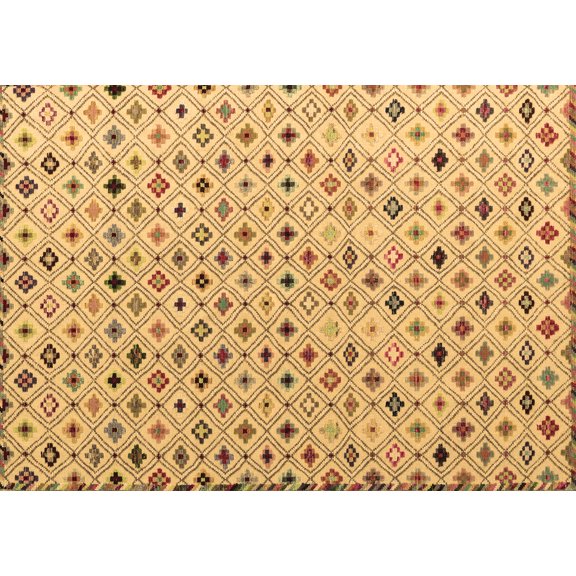 Ahgly Company Indoor Rectangle Abstract Brown Modern Area Rugs, 4' x 6'