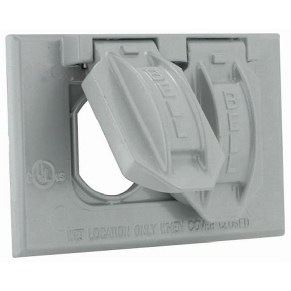 Bell Outdoor 5180-5 Gray Single Gang Weatherproof Duplex Box Cover