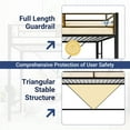 thumbnail image 2 of Allewie Metal Twin Size Loft Beds Frame with Stairs & Full-Length Guardrail, Space-Saving, Black, 2 of 7