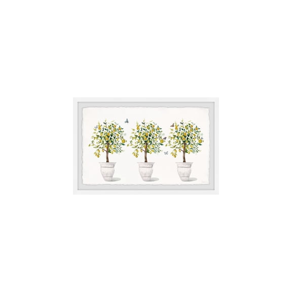 HomeStock Modern Muse Tree in a Pot Framed Painting Print, 30" x 20", Contemporary Wall Decor: Abstract, Digital Art Prints, and Modern Styles for Your Home