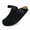 black, variant on Mens Suede Clogs Cork Footbed Slippers Arch Support Potato Shoes Indoor Outdoor Slippers with Adjustable Buckle