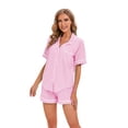 thumbnail image 7 of GEX 100% Cotton Pajamas for Women 2 Piece PJ Set Short Sleeve Button-Down Soft Knit Summer Sleepwear Loungewear S-XXL, 7 of 7
