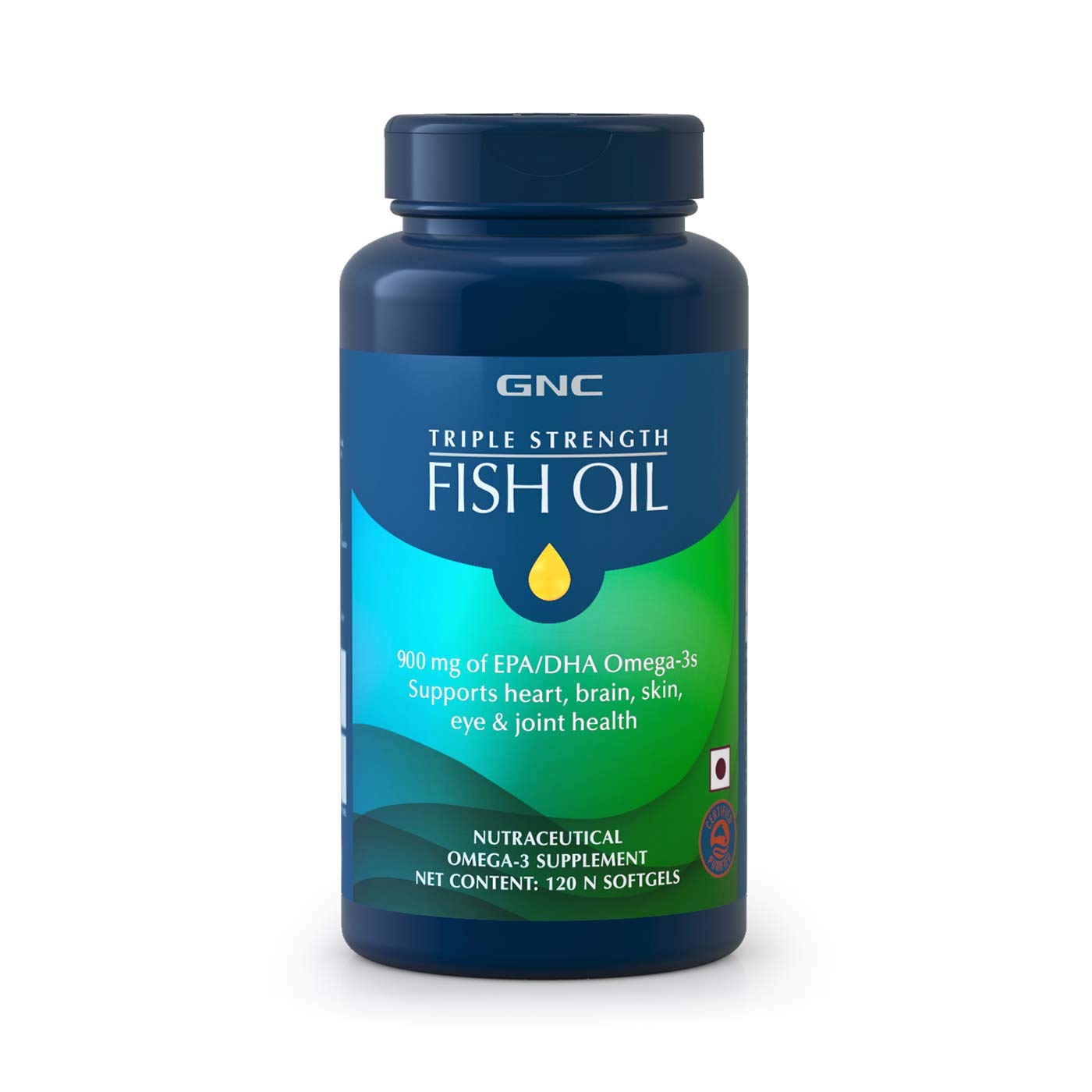 Gnc Triple Strength Fish Oil Omega 3 Capsules For Men & Women 900Mg