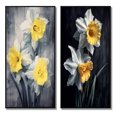 thumbnail image 2 of Designart "Nature s Impression of Daffodils in Yellow and Grey Tones I" Floral Framed Wall Art Set Of 2 - Yellow Floral Frame Gallery Set For Office Decor, 2 of 7