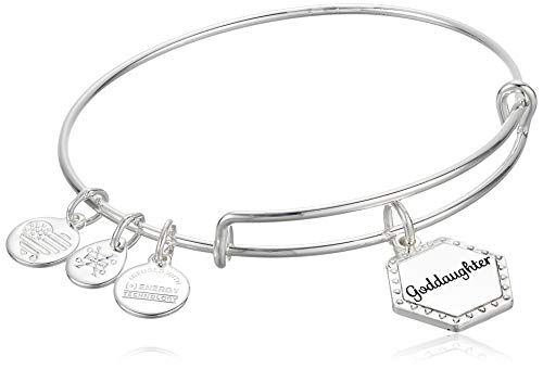 Alex and Ani Because I Love You Goddaughter IV EWB, SAS, Shiny Antique Silver, Expandable (A20BILY09SAS)