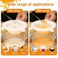 thumbnail image 2 of coladores de jugo de plástico de nailon para alimentos, colador de malla para yogur con mango para hacer jugos en la cocina, malla 120/200, 2 of 8