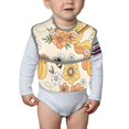 thumbnail image 6 of Bingfone Mess-Proof Baby Bib - Waterproof Bib For Baby Boy Or Girl With Food Catcher Pocket, Unisex-Groovy Floral, 6 of 8