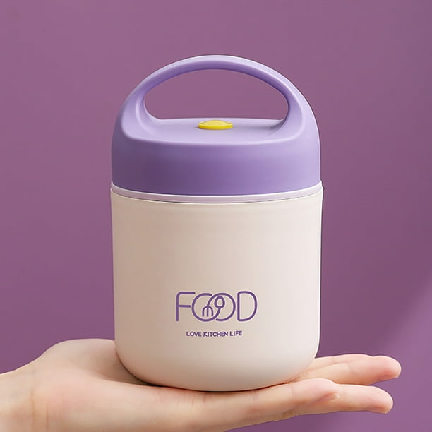 Lonchera, Bento Boxes 304 Mini taza de desayuno de acero inoxidable con asa sellada, aislamiento, portátil, para exteriores, leche, práctica taza, lata de sopa, taza, lonchera aislada