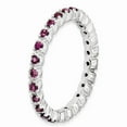 thumbnail image 3 of 925 Sterling Silver Stackable Expressions Rhodolite Garnet Ring Size: 6; for Adults and Teens; for Women and Men, 3 of 5