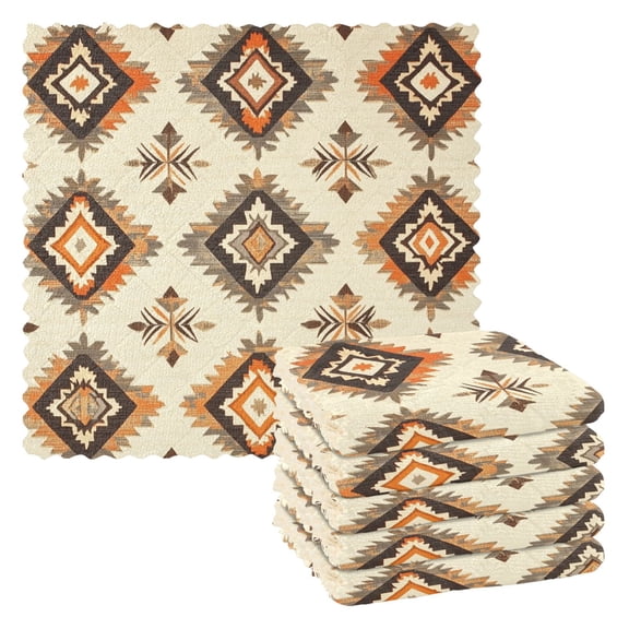 Yayeee 6 Pack Kitchen Dish Cloths for Washing Dishes Soft Absorbent Microfiber Towels, Geometric Designs