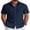 Navy Blue, variant on COOFANDY Mens Short Sleeve Button Down Shirts Cotton Casual Summer Shirts Textured Beach Vacation Outfits