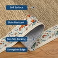 thumbnail image 5 of FairOnly 9'x12'Modern Solid Color Area Rug with Decorative Flower Frame Machine Washable Low Pile Stain Resistant Rug for Living Room Bedroom Dining Area,Beige, 5 of 6