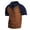 Coffee1, variant on Corduroy Short Sleeve Shirt for Everyday Casual Wear with Raglan Sleeves and Stand Collar Loose Fit Outdoor Autumn Style T Shirt